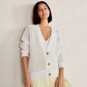 NWT Haven Well Within Knot Stitch Oversized Organic Cotton Cardigan Size XL